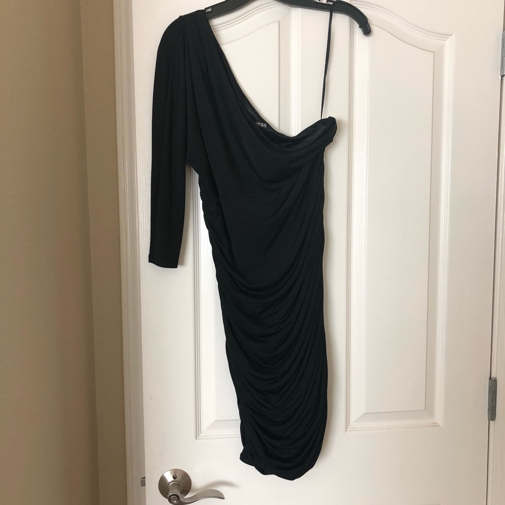 Express Ruched Asymmetrical Dress